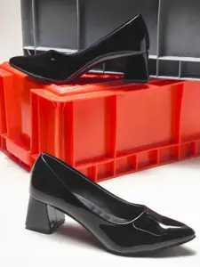 Froh Feet Women Pointed Toe Block Heel Pumps