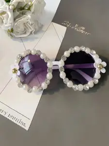 PURPLE WINGS Women Round Sunglasses with UV Protected Lens PWSG036HAZEL