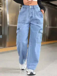 RIVI Women Jean Straight Fit High-Rise Stretchable Jeans