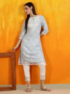 W Women Embroidered Thread Work Kurta