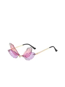 PURPLE WINGS Women Butterfly Sunglasses with UV Protected Lens PWSG031FLYPRP