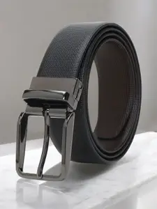 Provogue Men Textured Leather Reversible Formal Belt
