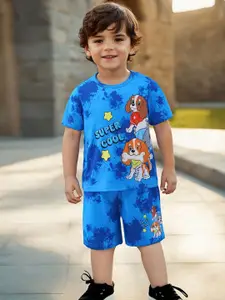 INCLUD Boys Printed Short Sleeves T-shirt With Shorts