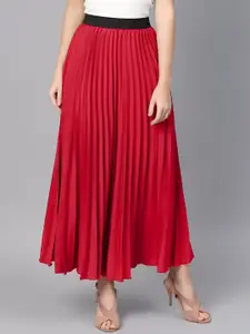 ZWERLON Accordion Pleats Maxi Skirt