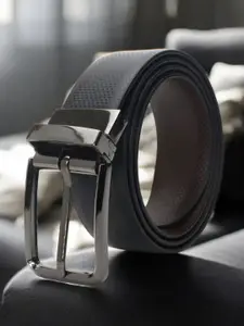 Provogue Men Textured Leather Reversible Formal Belt