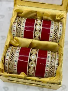 T4 JEWELS Set Of 74 EmbellishedBridalChuda