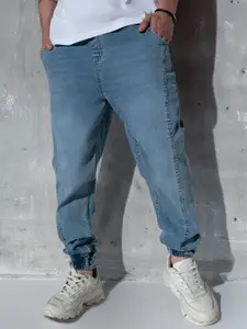 Hubberholme Men Comfort Relaxed Fit Mid-Rise Jogger Jeans