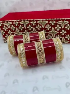 T4 JEWELS Set Of 74 EmbellishedBridalChuda