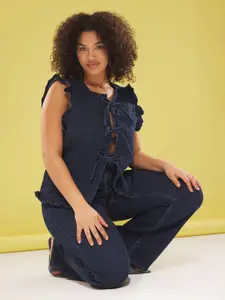 Trendyol Tie-Up Neck Cotton Top