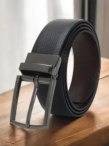 Provogue Men Textured Leather Reversible Formal Belt