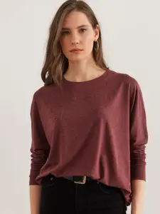 Olalook Women Solid Round Neck Top