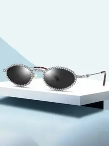 PURPLE WINGS Women Oval Sunglasses with UV Protected Lens PWSG026OVAL