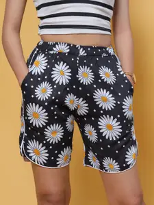 GAB Women Floral Printed High-Rise Shorts