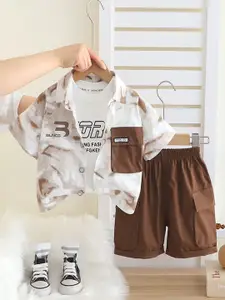 INCLUD Boys Printed Short Sleeves Shirt And T-shirt With Shorts