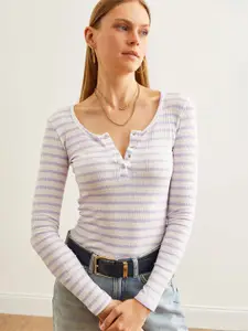 Olalook Women Striped Fitted Top