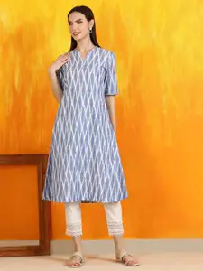 W Women Abstract Printed Cotton Kurta