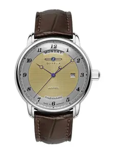 ZEPPELIN Men Leather Analogue Multi Function Automatic Motion Powered Watch 85625