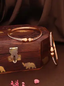 Anouk Set Of 2 Gold-Plated American Diamond-Studded Bangles