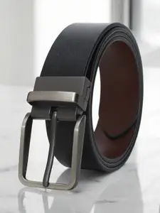 Provogue Men Textured Leather Reversible Formal Belt