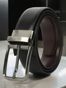 Provogue Men Textured Leather Reversible Formal Belt