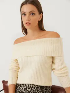 BIANCO LUCCI Off-Shoulder Bardot Top