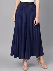 ZWERLON Accordion Pleats Maxi Skirt