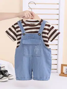 INCLUD Boys Stripe T-Shirt With Dungaree