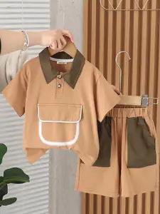 INCLUD Boys Polo Collar T-shirt with Shorts