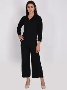 ORIEX THE ORIGINAL FASHION Self-Design Collared Top & Trouser Co-Ord Set