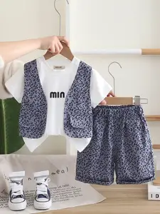 INCLUD Boys Printed Short Sleeves T-shirt With Shorts