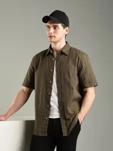 Tommy Hilfiger Striped Spread Collar Cotton Casual Shirt