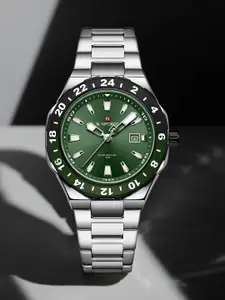 Naviforce Men Embellished Dial & Stainless Steel  Analogue Watch NF9249_S GN S