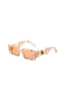 PURPLE WINGS Women Rectangle Sunglasses with UV Protected Lens PWSG039RETRO