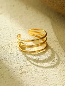 BLACKBOX Gold-Plated Adjustable Finger Ring