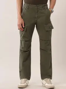 U.S. Polo Assn. Denim Co. Men Slim Fit Straight Fit Cargos Trousers