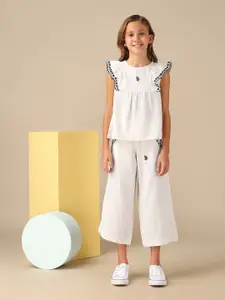 U.S. Polo Assn. Kids Pure Cotton Frill Top