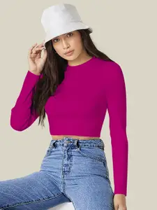 Dream Beauty Fashion Round Neck Fitted Crop Top