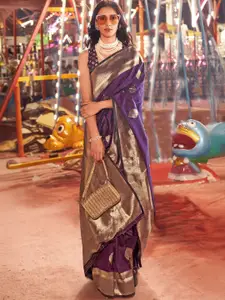 SGF11 Ethnic Motifs Woven Zari Pure Silk Kanjeevaram Saree