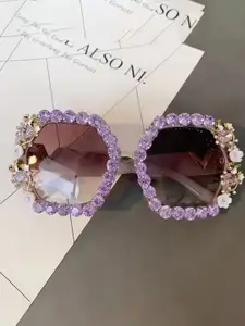 PURPLE WINGS Women Oversized Sunglasses with UV Protected Lens PWSG034ARAPRP