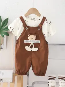 INCLUD Boys Printed T-Shirt With Dungaree