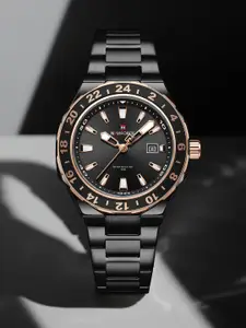 Naviforce Men Dial & Stainless Steel Bracelet Style Straps Analogue Watch NF9249_B RG B