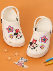 Disney By Yellow Bee Girls Minnie Mouse Printed Clogs Flip-Flops