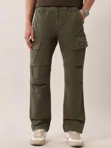 U.S. Polo Assn. Denim Co. Men Slim Fit Straight Fit Cargos Trousers