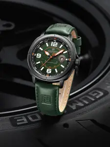 Naviforce Men Dial & Leather Straps Analogue Watch NF8078_B GN GN