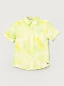 Fame Forever by Lifestyle Boys Dyed Spread Collar Casual Shirt