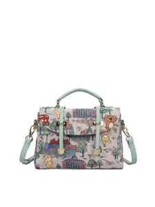 Henney Bear Printed Structured Satchel