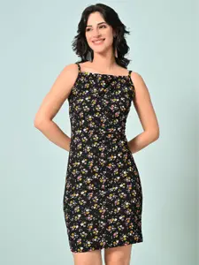 IUGA Floral Print Bodycon Mini Dress