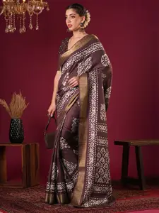 Anouk Floral Printed Zari Sungudi Saree