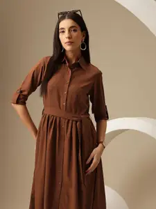 Chemistry Crepe Shirt Dress
