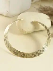 Silvermerc Designs Brass Spiral Pattern Gold-Plated Necklace